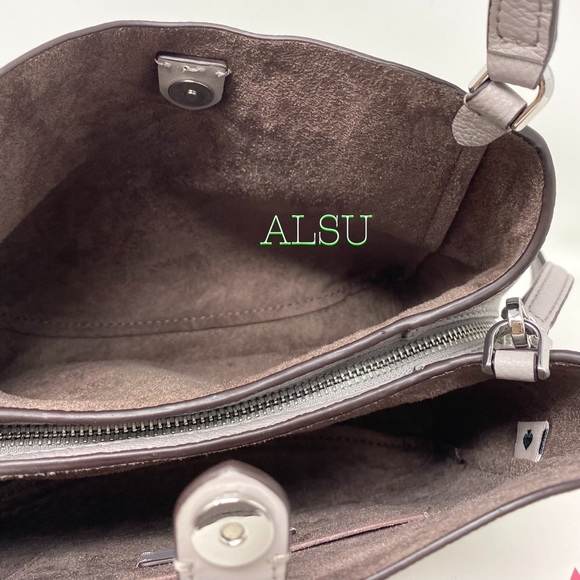 Kate♠️Spade Sm Triple Compartment Le Satchel Grey - Picture 11 of 13